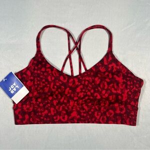 JoyLab XL Red Leopard Print Medium Support Sports Bra NWT